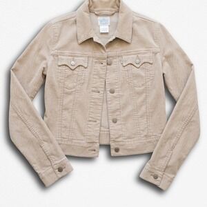 Vintage Levis Corduroy Jacket Womens Medium Tan Type III Trucker 1970s Beige